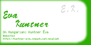 eva kuntner business card